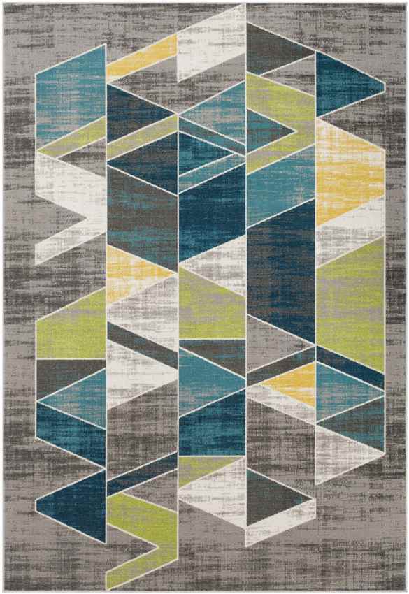 Cavaillon Modern Teal Area Rug