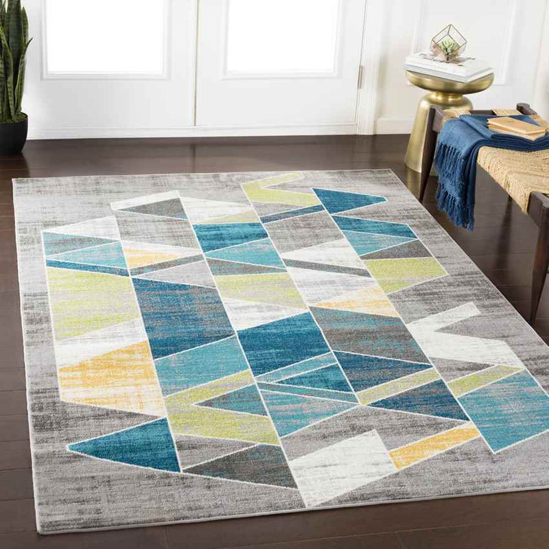 Cavaillon Modern Teal Area Rug