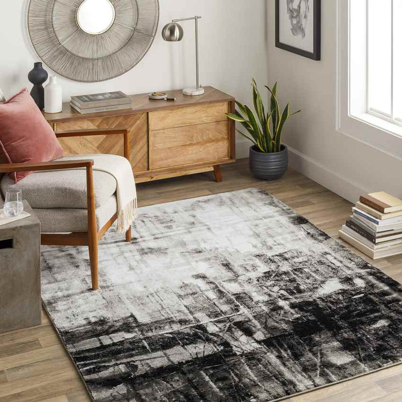 Saintes Modern Black Area Rug