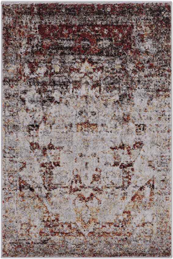 Libourne Traditional Burgundy Area Rug