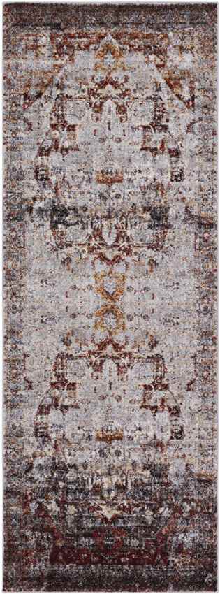 Libourne Traditional Burgundy Area Rug