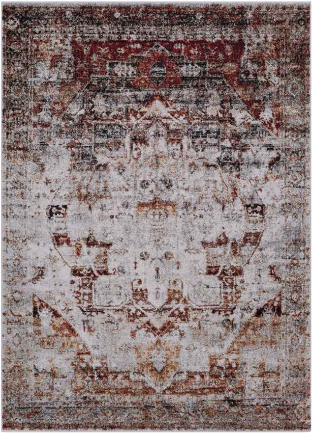 Libourne Traditional Burgundy Area Rug