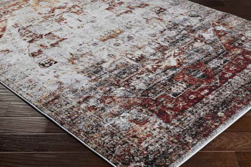 Libourne Traditional Burgundy Area Rug