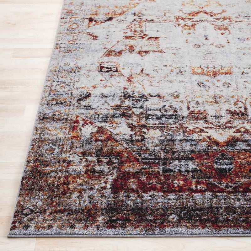 Libourne Traditional Burgundy Area Rug