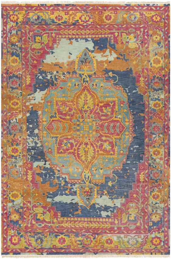 Auch Traditional Bright Pink Area Rug