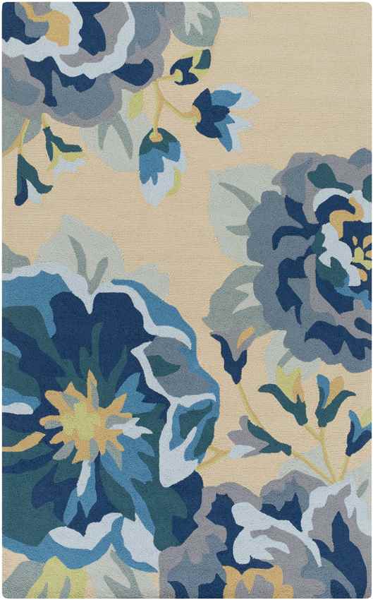 Wasquehal Cottage Bright Blue Area Rug