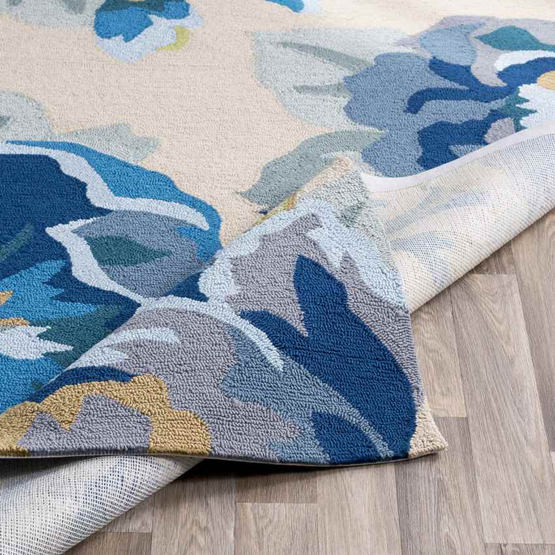 Wasquehal Cottage Bright Blue Area Rug