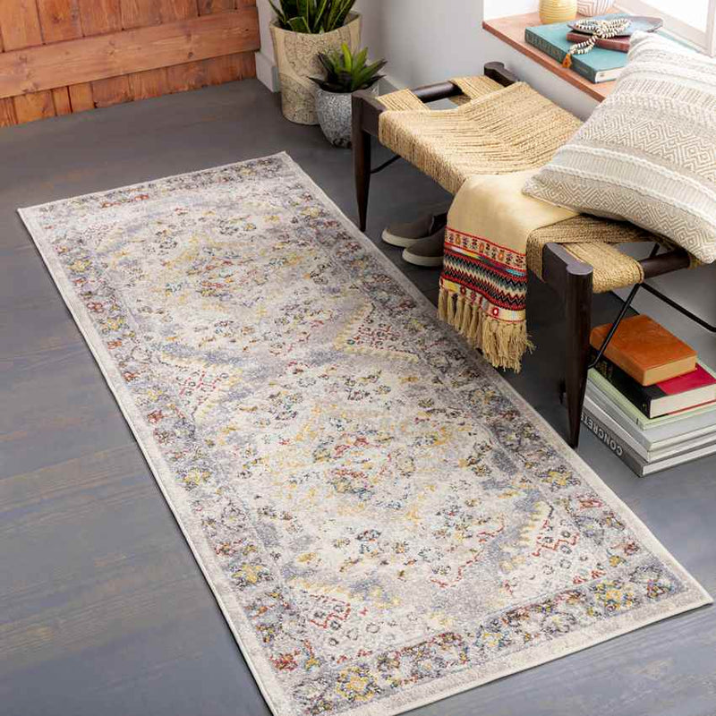 Var Traditional Taupe Area Rug