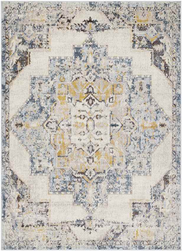 Gard Traditional Sky Blue Area Rug