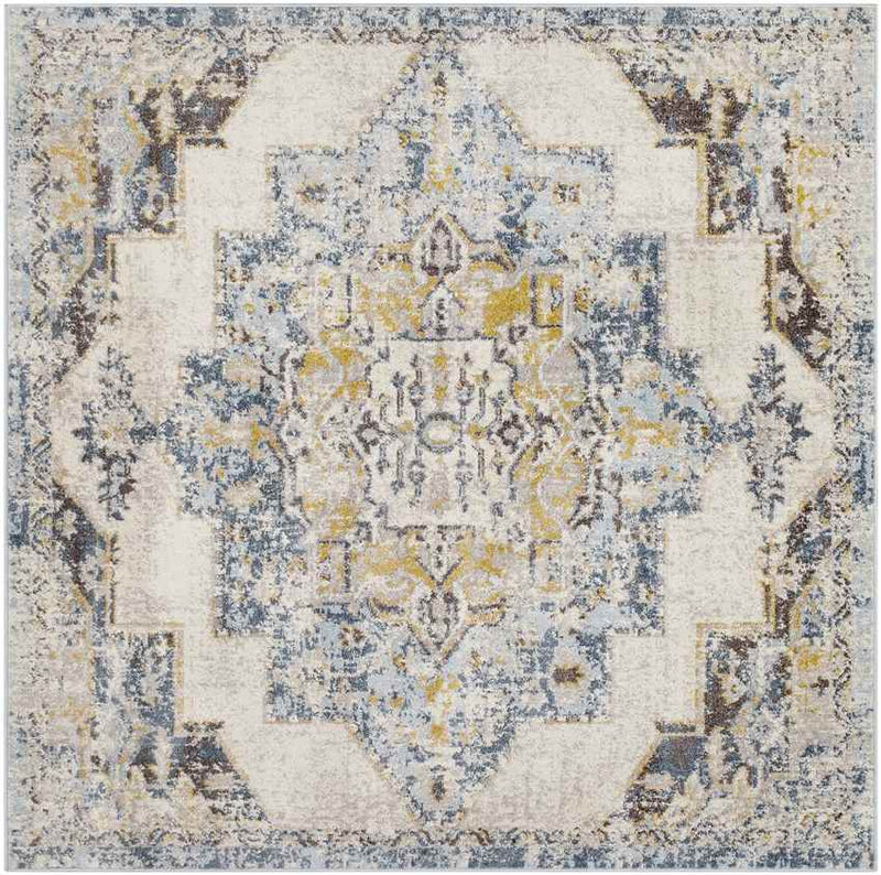 Gard Traditional Sky Blue Area Rug