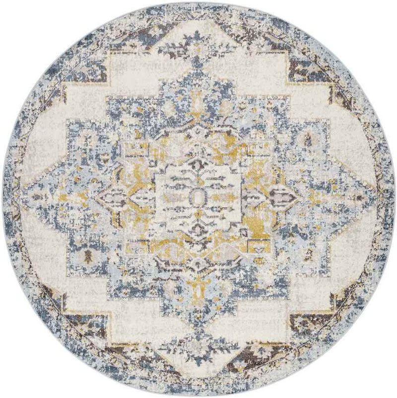 Gard Traditional Sky Blue Area Rug