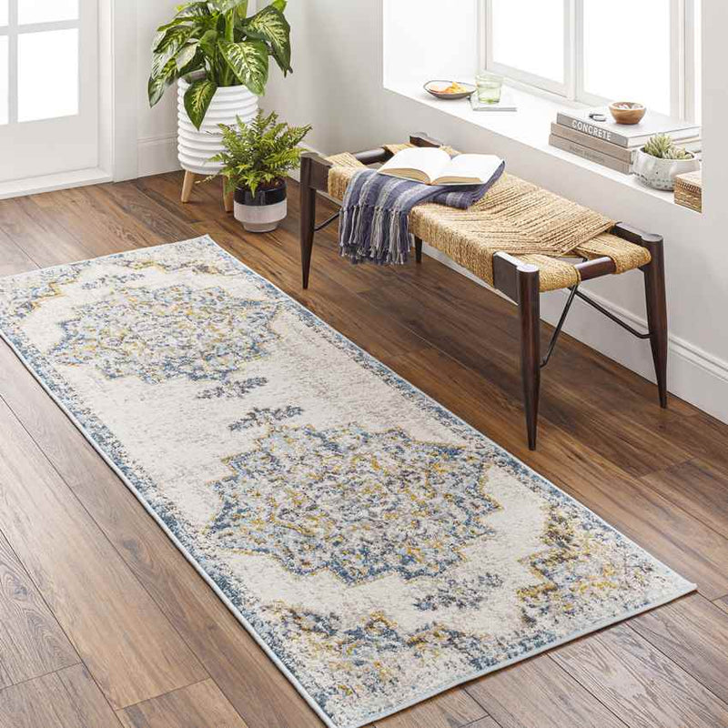 Gard Traditional Sky Blue Area Rug