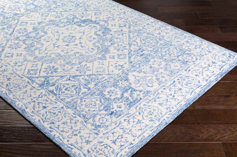 Yvelines Traditional Pale Blue Area Rug