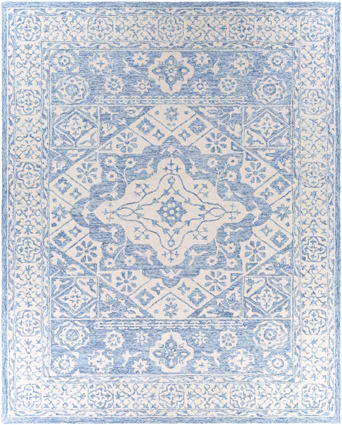 Yvelines Traditional Pale Blue Area Rug