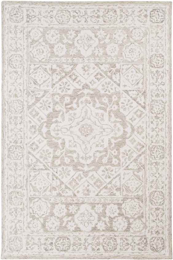 Yvelines Traditional Khaki Area Rug