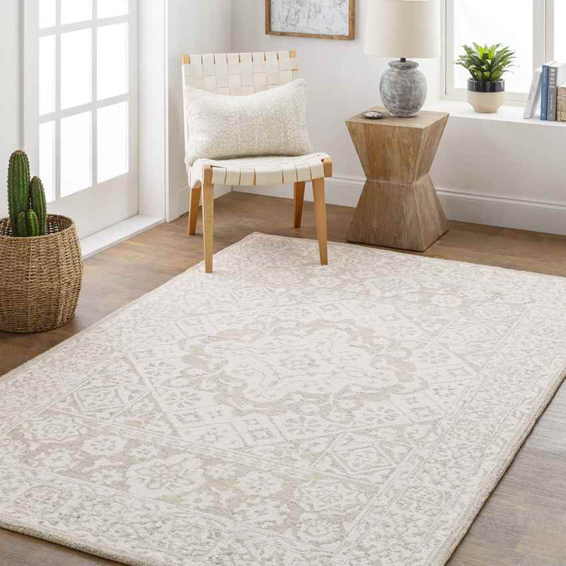 Yvelines Traditional Khaki Area Rug