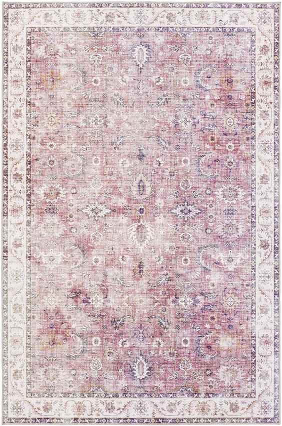 Yonne Traditional Garnet Area Rug