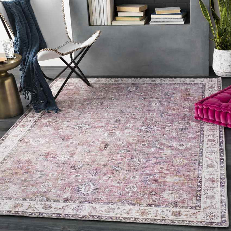 Yonne Traditional Garnet Area Rug