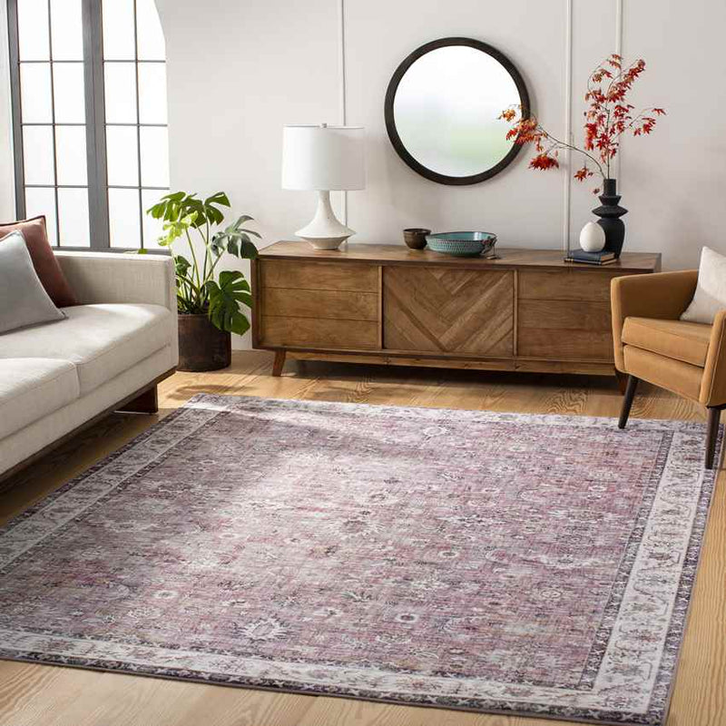 Yonne Traditional Garnet Area Rug