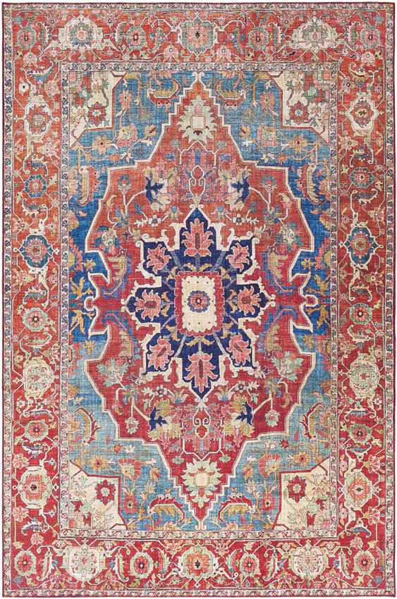 Nievre Traditional Burnt Orange Area Rug