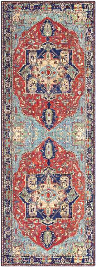 Vosges Traditional Bright Red Area Rug