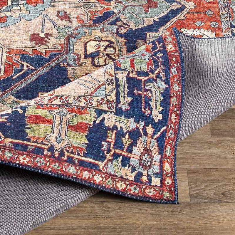 Vosges Traditional Bright Red Area Rug