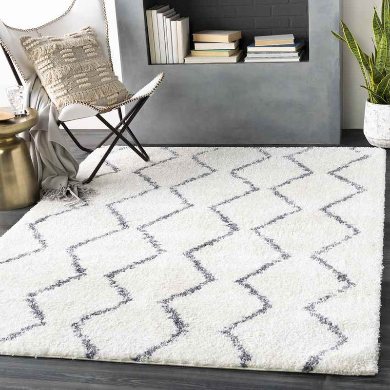 Brittany Global White Area Rug