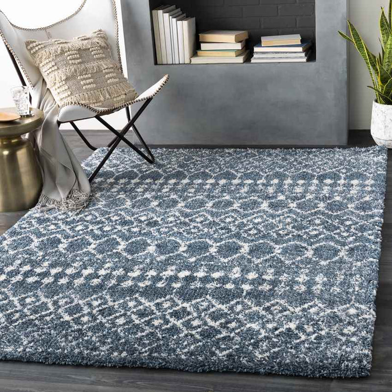 Occitanie Global Navy Area Rug