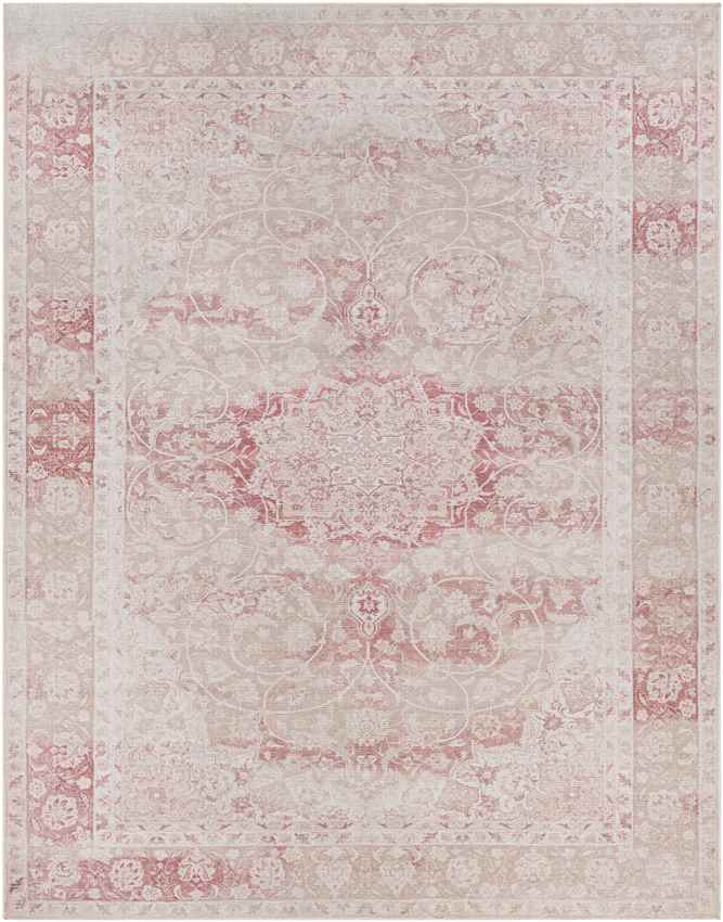 Corsica Traditional Blush Washable Area Rug