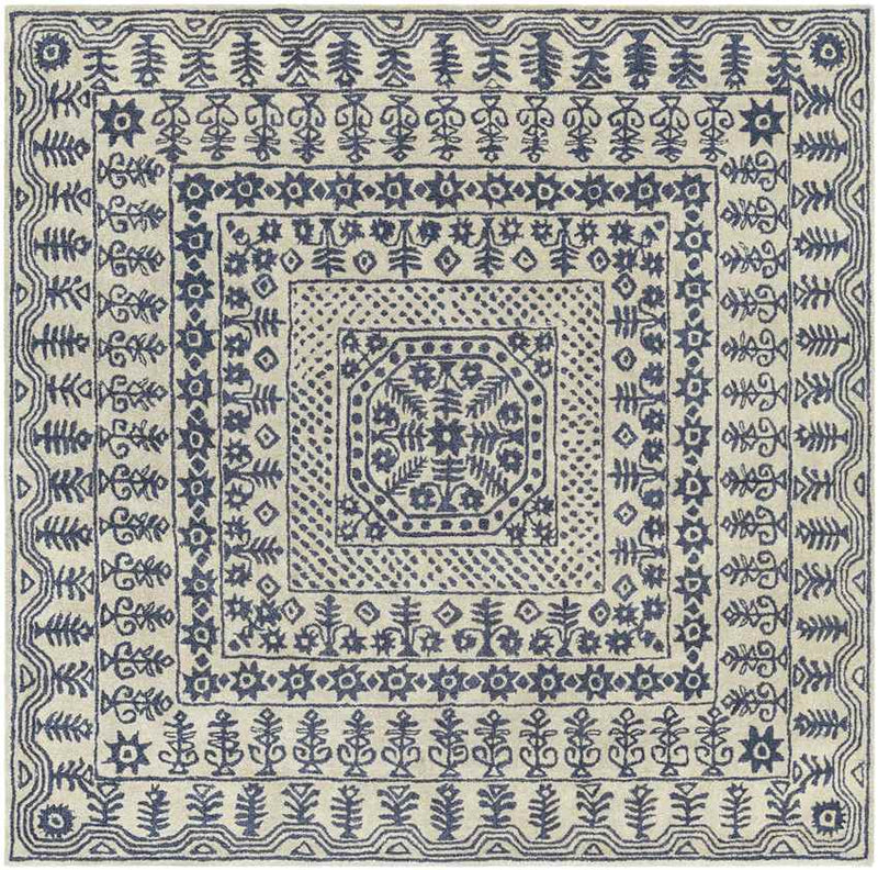 Turin Traditional Denim Area Rug