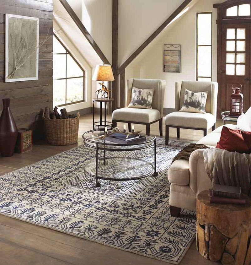 Turin Traditional Denim Area Rug