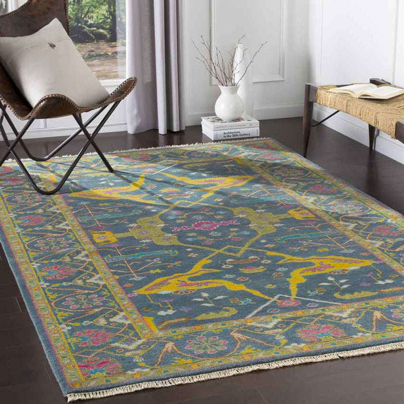 Brescia Traditional Dark Blue Area Rug