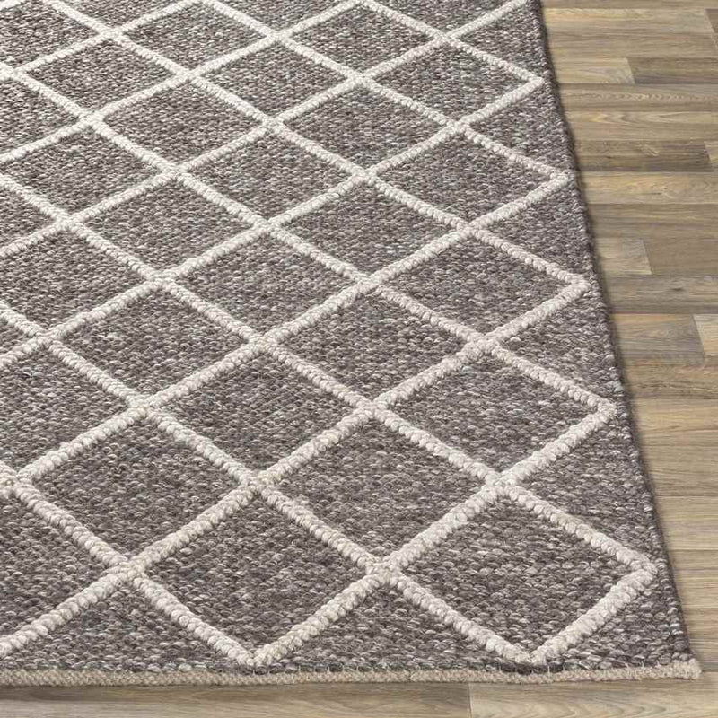 Modena Modern Dark Brown/Cream Area Rug