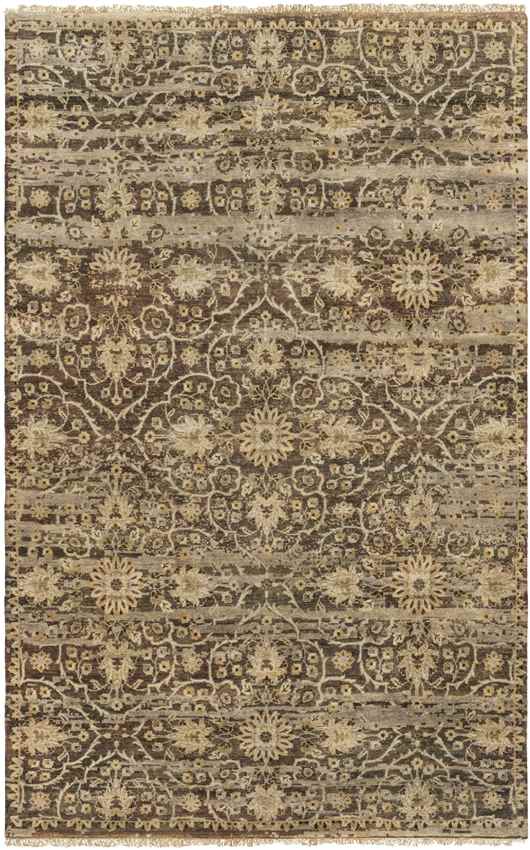 Ravenna Traditional Dark Brown Area Rug