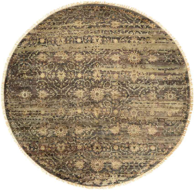 Ravenna Traditional Dark Brown Area Rug