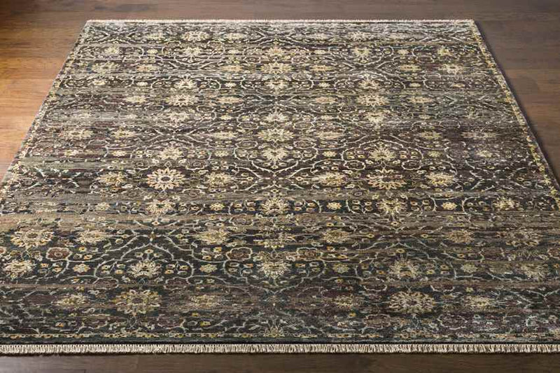 Ravenna Traditional Dark Brown Area Rug