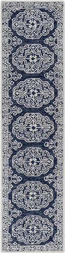 Arezzo Traditional Dark Blue Area Rug