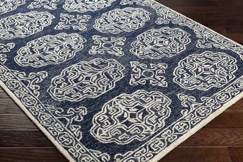 Arezzo Traditional Dark Blue Area Rug