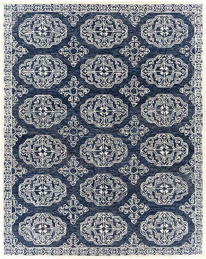 Arezzo Traditional Dark Blue Area Rug