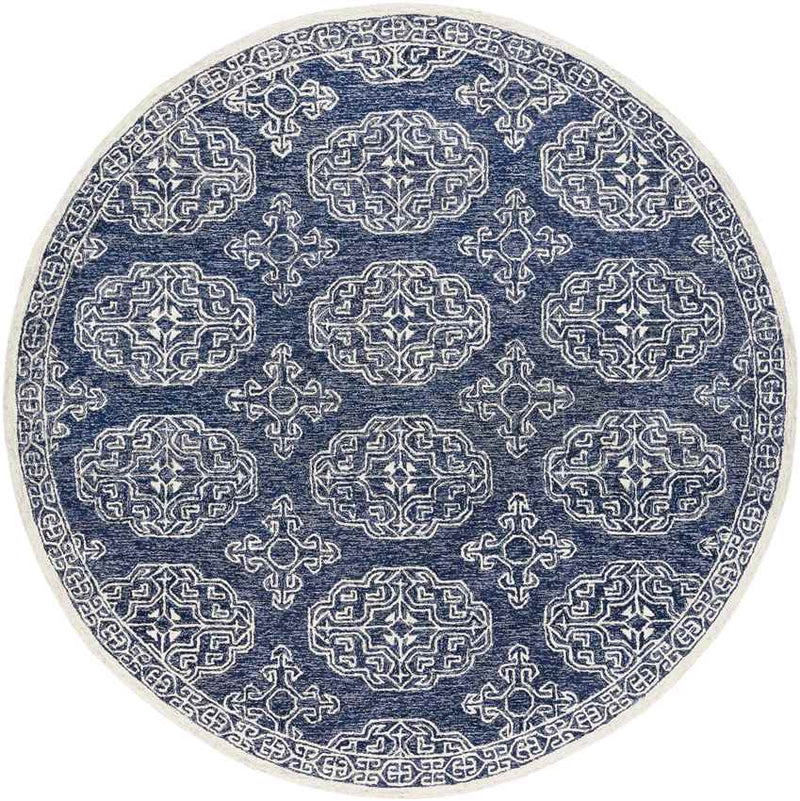 Arezzo Traditional Dark Blue Area Rug