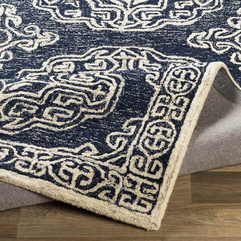 Arezzo Traditional Dark Blue Area Rug