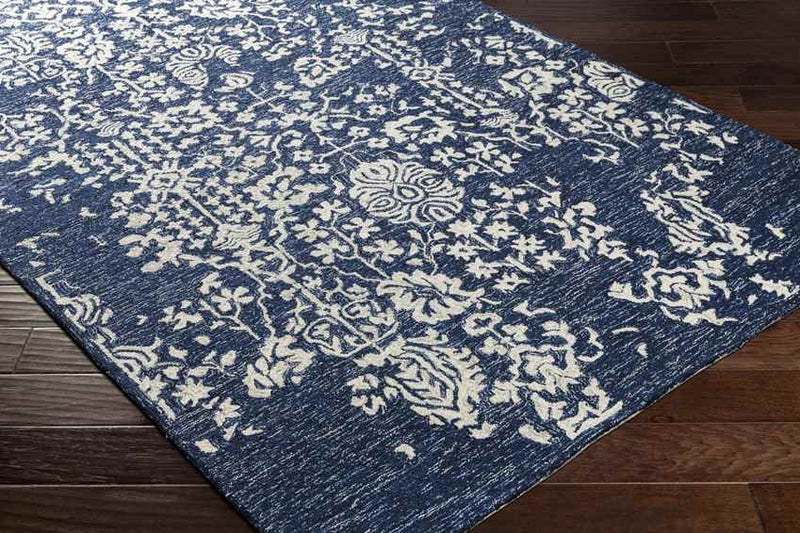 Cesena Traditional Dark Blue Area Rug