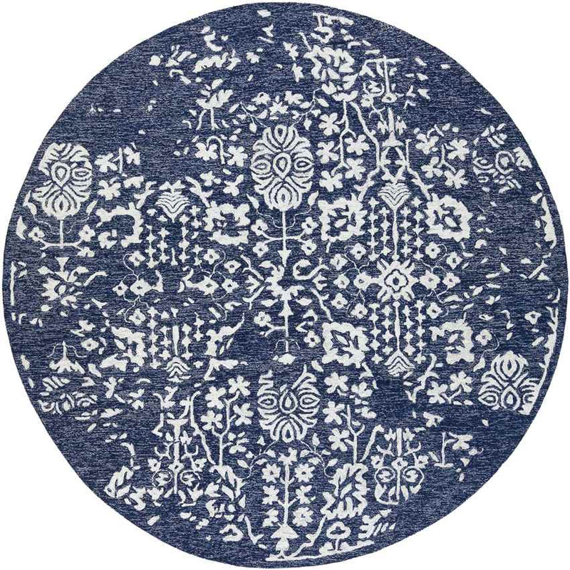 Cesena Traditional Dark Blue Area Rug