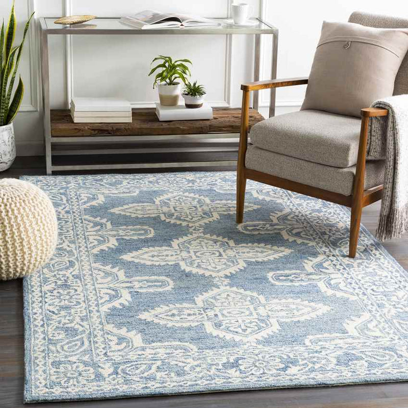 Lecce Global Pale Blue Area Rug