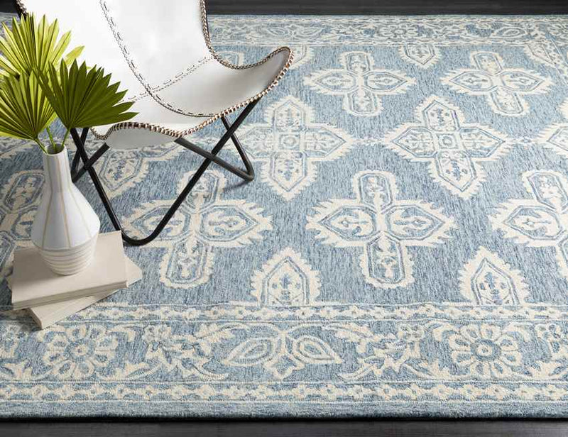 Lecce Global Pale Blue Area Rug