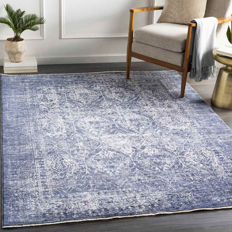 Pisa Traditional Navy Area Rug