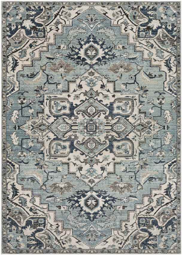 Acerra Traditional Navy Area Rug