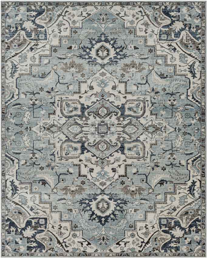 Acerra Traditional Navy Area Rug