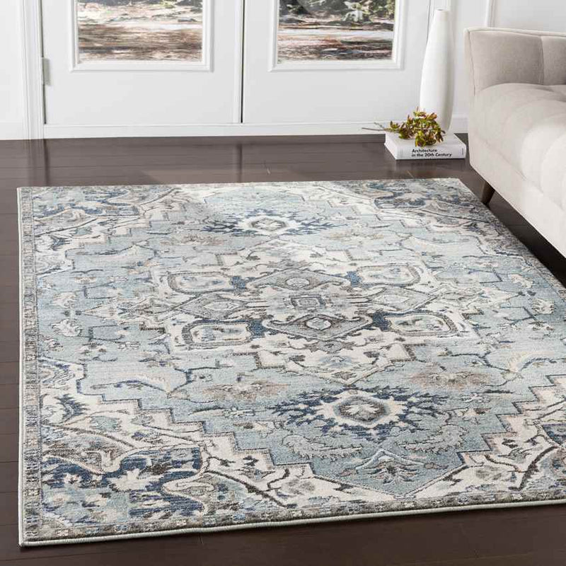 Acerra Traditional Navy Area Rug