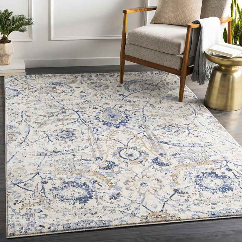 Avellino Traditional Denim Area Rug